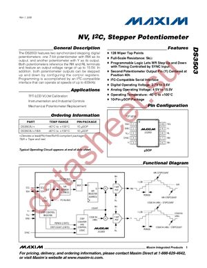 DS3503U+T&R datasheet  